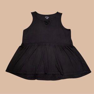 Target Art Class Black Sleeveless Top with Criss Cross Detail 🌸